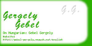 gergely gebel business card